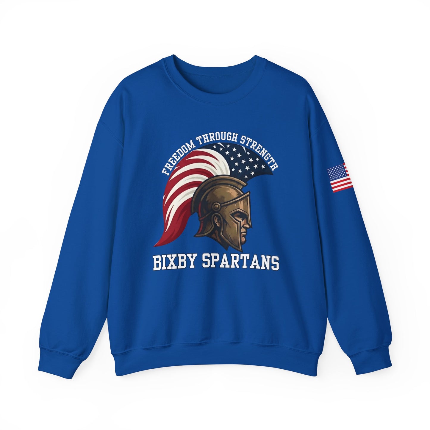 Bixby Spartans Freedom Through Strength Gildan Sweatshirt