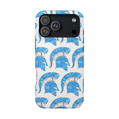 Bixby Spartan Blue Bling Logo Impact Resistant iPhone Case