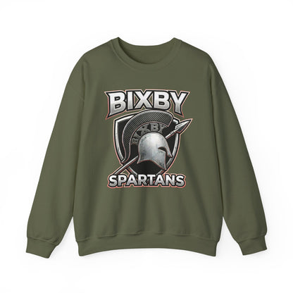 Bixby Spartans Crewneck Sweatshirt Vintage Helmet School Spirit