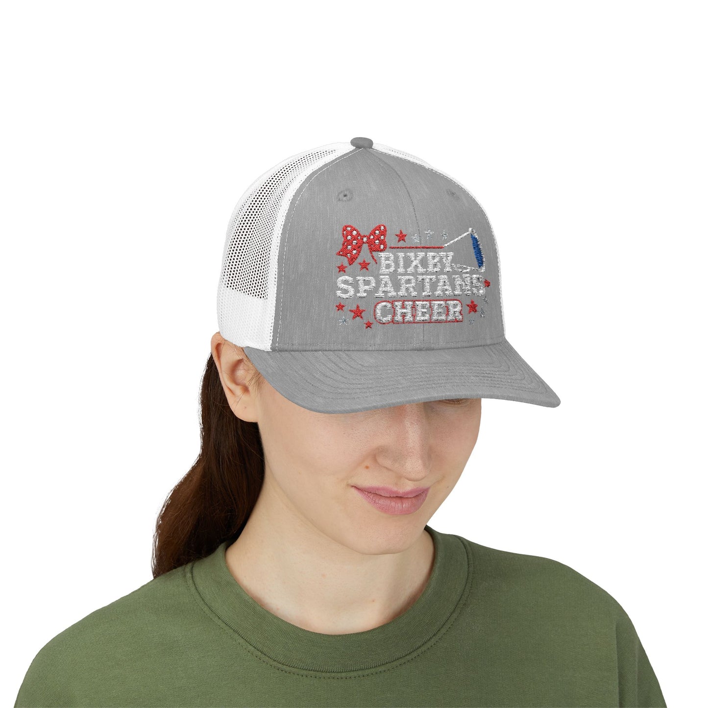Bixby Spartans Cheer Embroidered Trucker Snapback