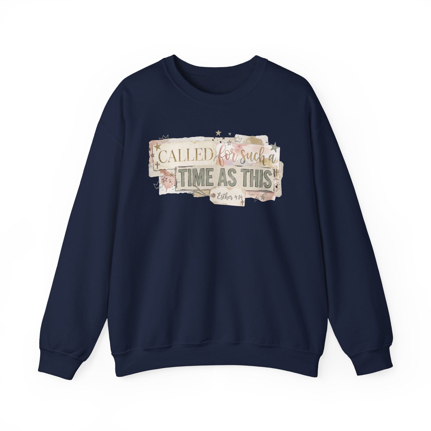 Called to Such a Time as This Crewneck Sweatshirt | Floral Scripture Design