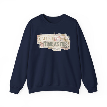 Called to Such a Time as This Crewneck Sweatshirt | Floral Scripture Design