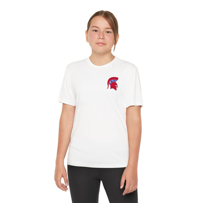 Spartan Red Logo Youth Sport-Tek Tee