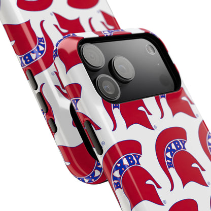 Bixby Spartan Red Logo Impact Resistant iPhone Case
