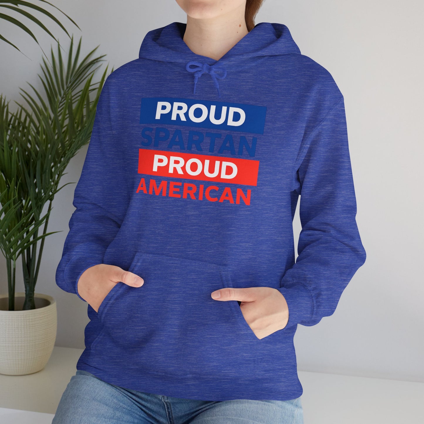Proud Spartan Proud American Gildan Hoodie