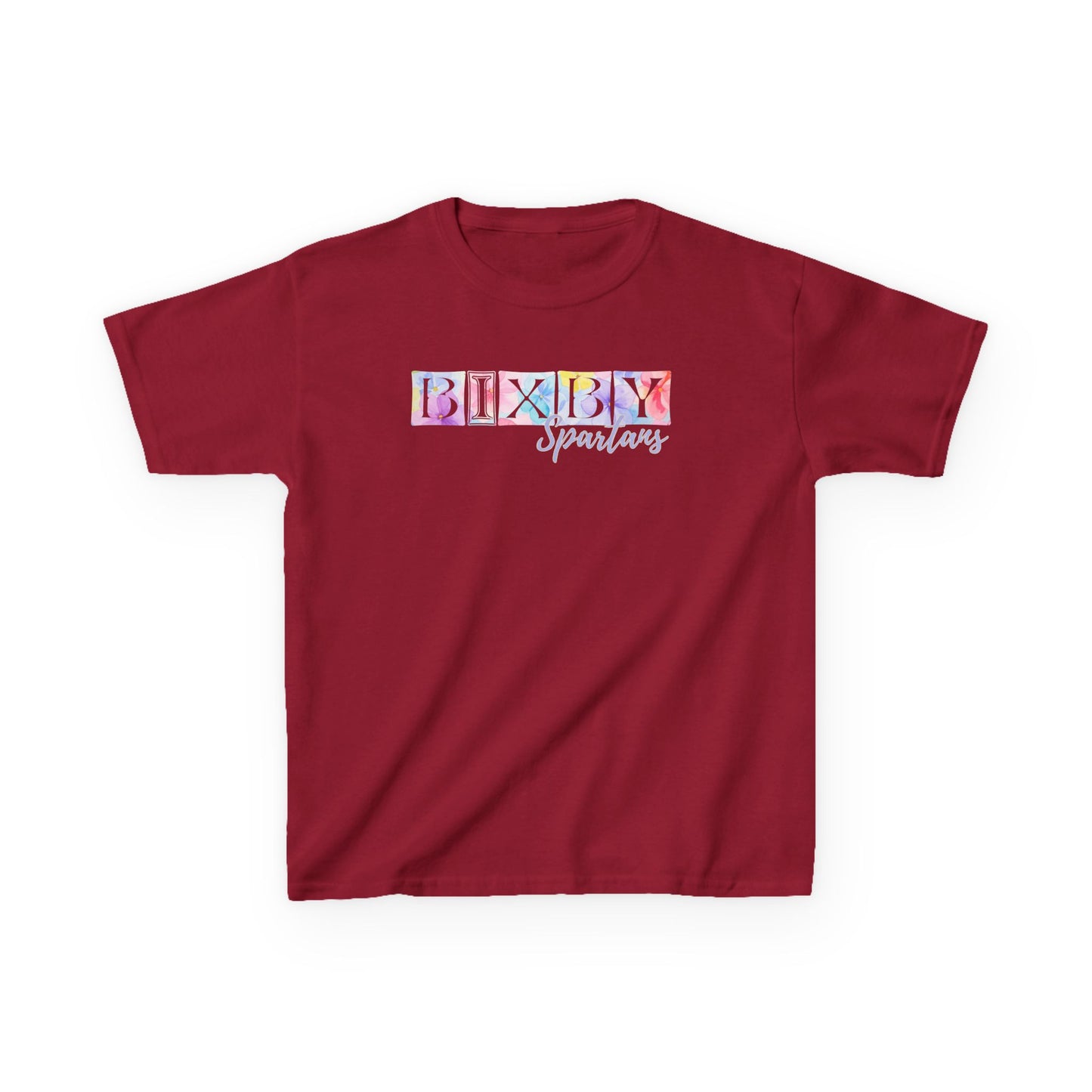 Bixby Spartans Boxy Floral Youth Tee