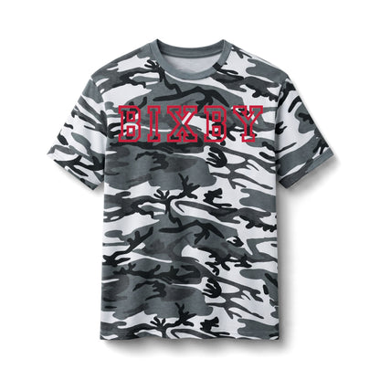 Bixby Spartans Camo With Pink Bow Graphic Tee