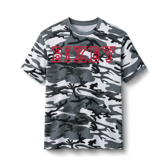 Bixby Spartans Camo With Pink Bow Graphic Tee