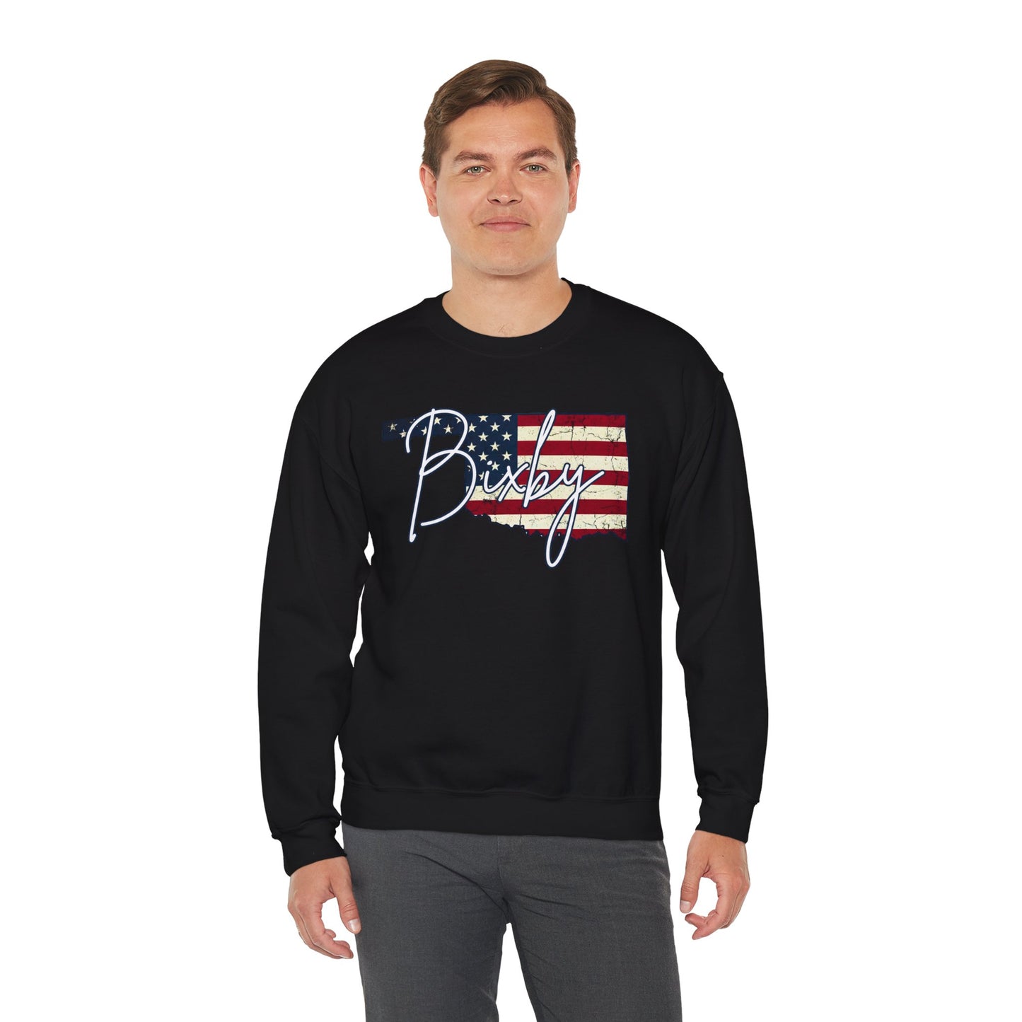 Oklahoma Flag 'Bixby' Gildan Sweatshirt – Retro American State Pride