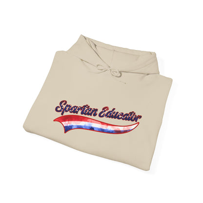 Spartan Educator Patriotic Design Gildan Hoodie