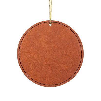 Bixby Garden Script Engraved Leatherette Ornament