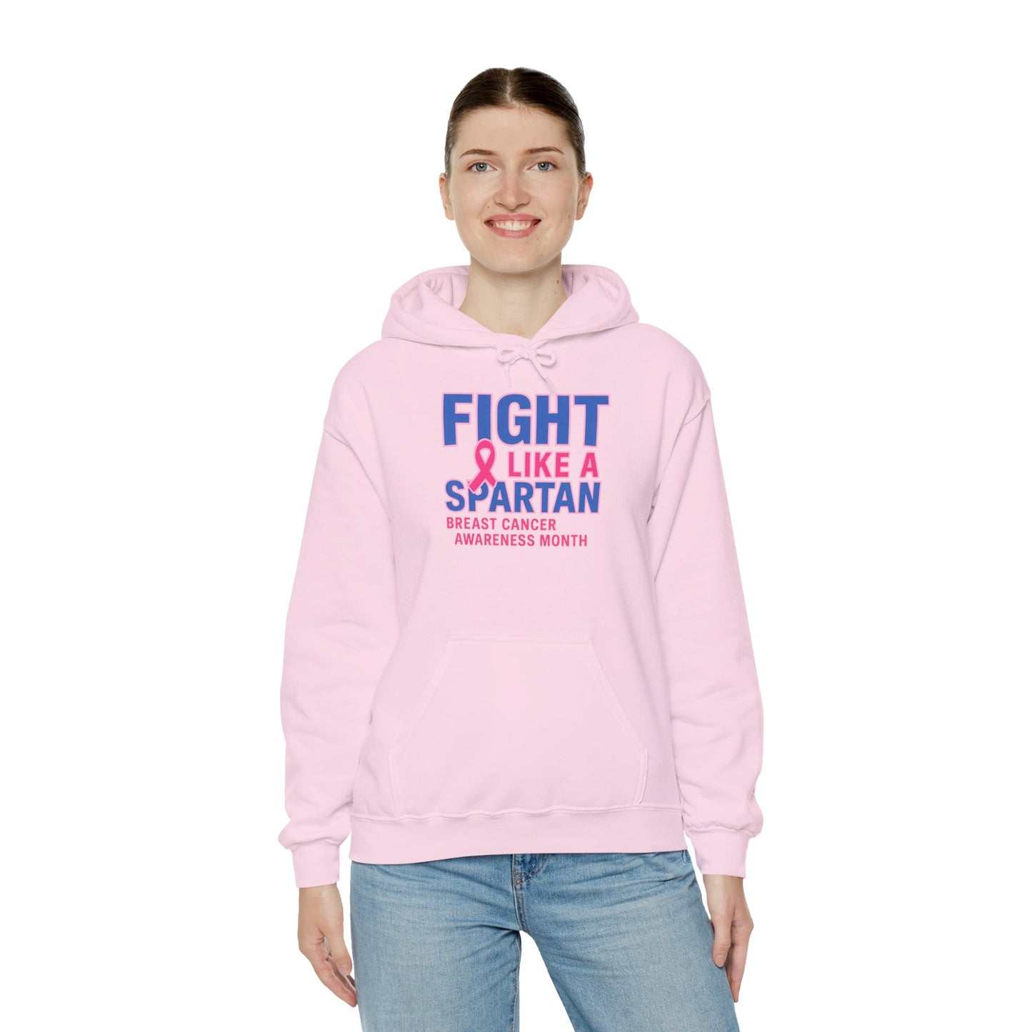 Fight Like A Spartan Breast Cancer Awareness Gildan Hoodie