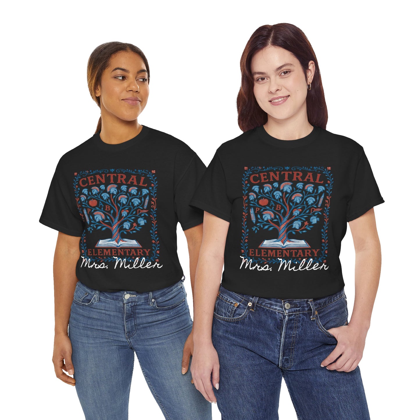 Ornate Spartan Central Elementary Gildan Tee