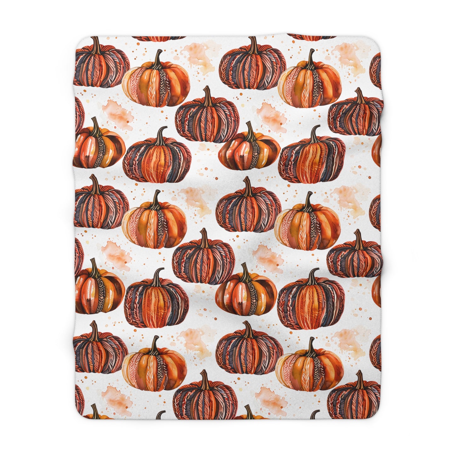 Autumn Pumpkin Paradise Sherpa Comfy Blanket