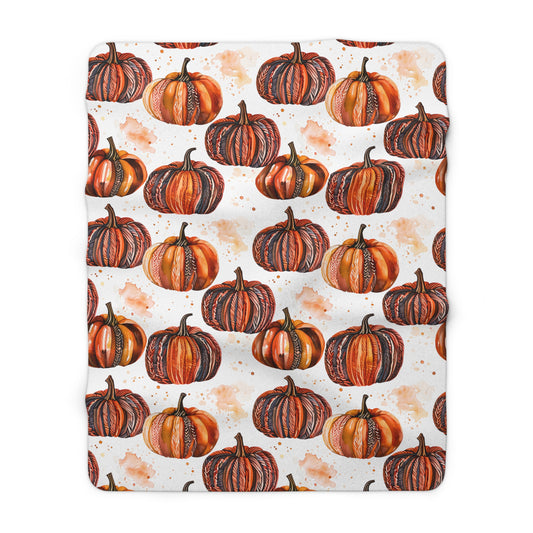 Autumn Pumpkin Paradise Sherpa Comfy Blanket