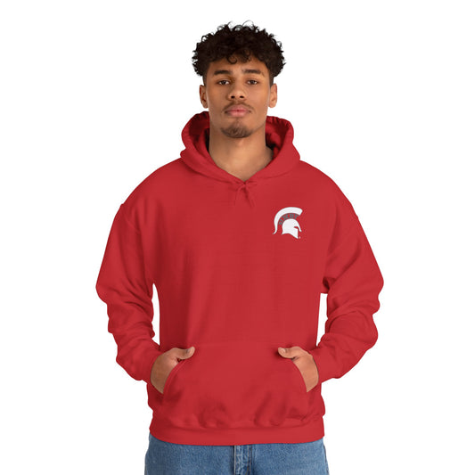 Spartan White Logo Gildan Hoodie