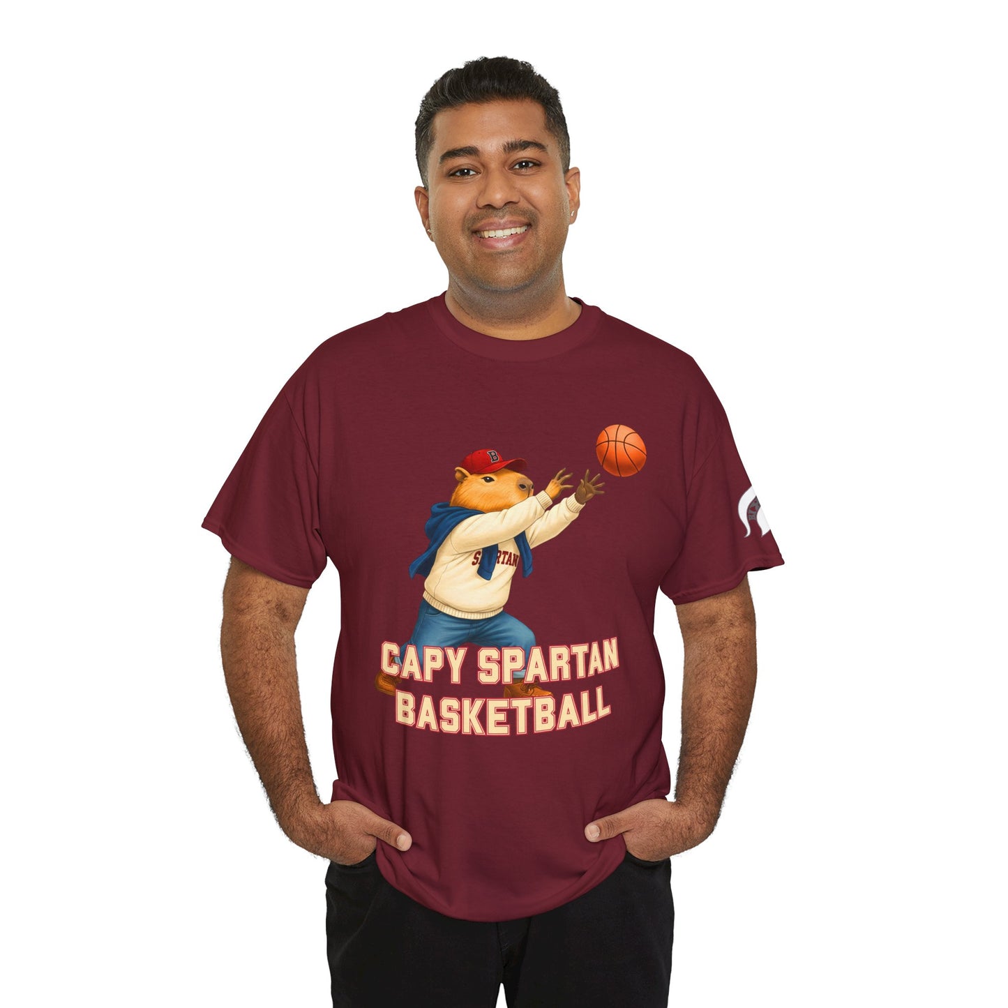 Capy Spartan Basketball Gildan Tee