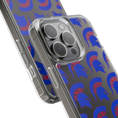 Spartan Blue Logo Clear Apple Phone Case