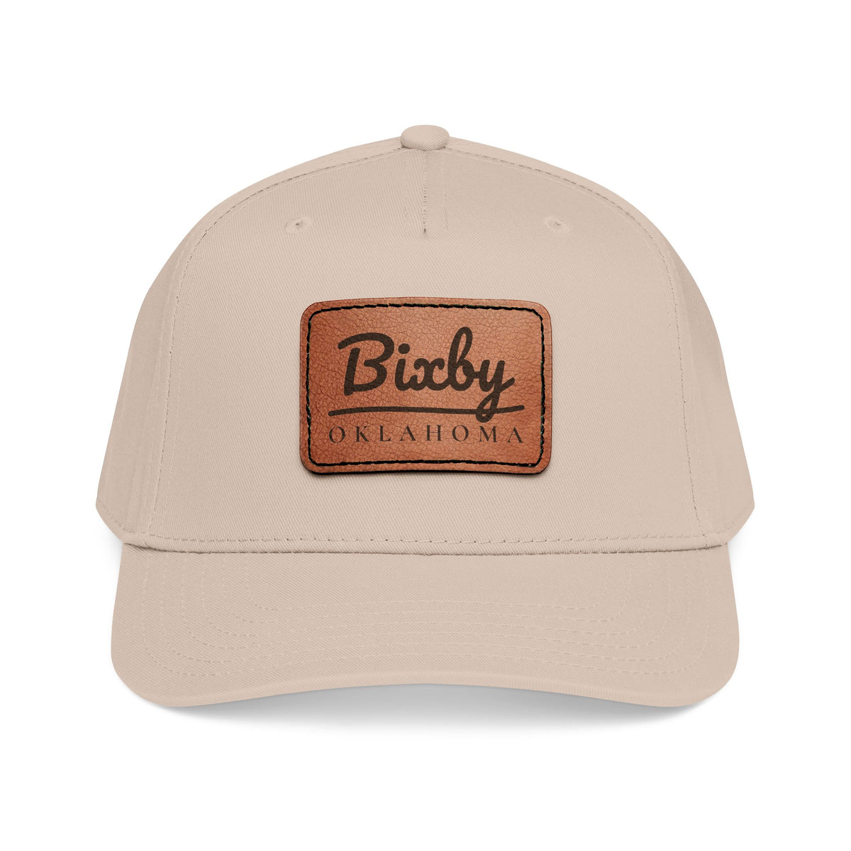 Bixby Garden Script Leather Patch Cap
