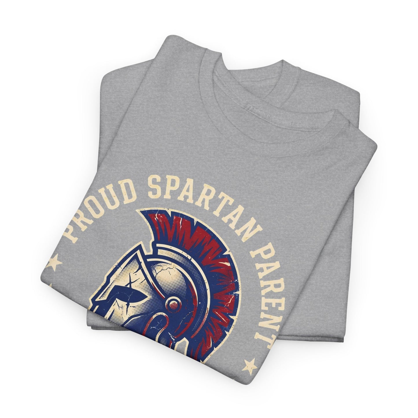 Proud Spartan Parent T-Shirt School Spirit Tee with Spartan Helmet Design