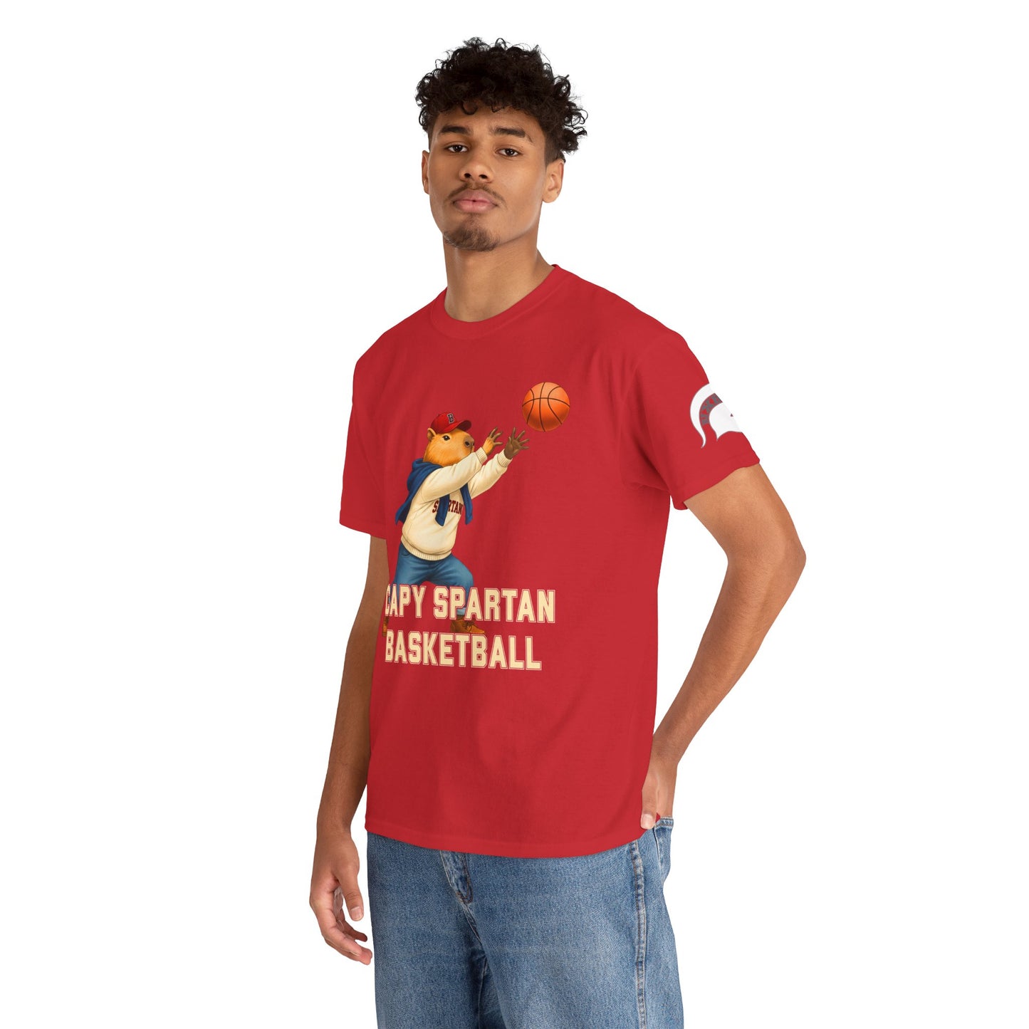 Capy Spartan Basketball Gildan Tee