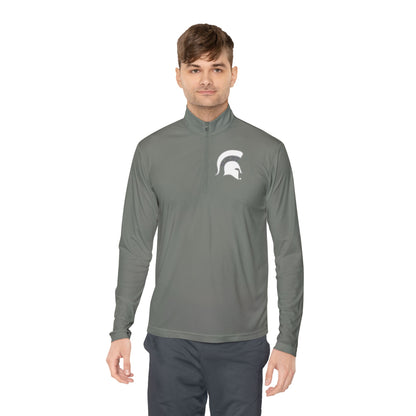 Spartan White Logo Quarter-Zip Pullover