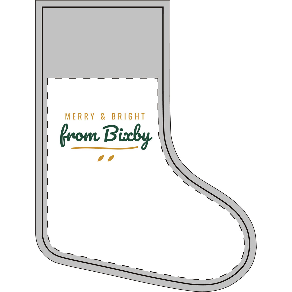Merry & Bright from Bixby Linen Christmas Stocking