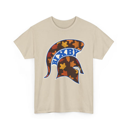 Bixby Spartans Fall Leaves Helmet Tee – Autumn Game Day Shirt
