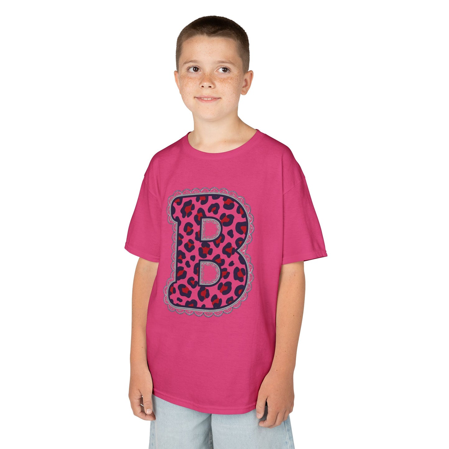 Leopard Print Letter B Gildan Shirt