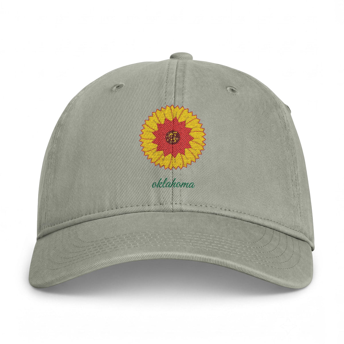 Indian Blanket Oklahoma Embroidered Washed Cap