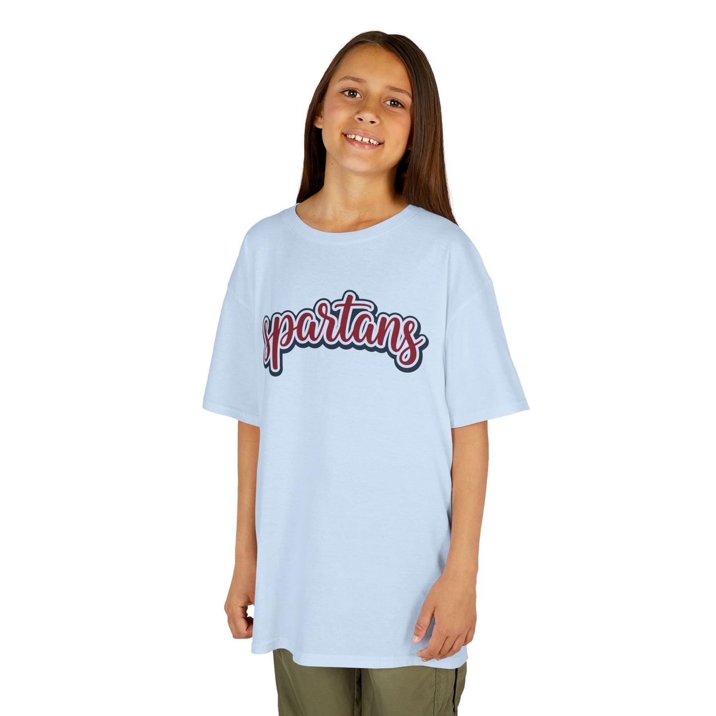 Spartans Retro Script Youth Gildan Shirt
