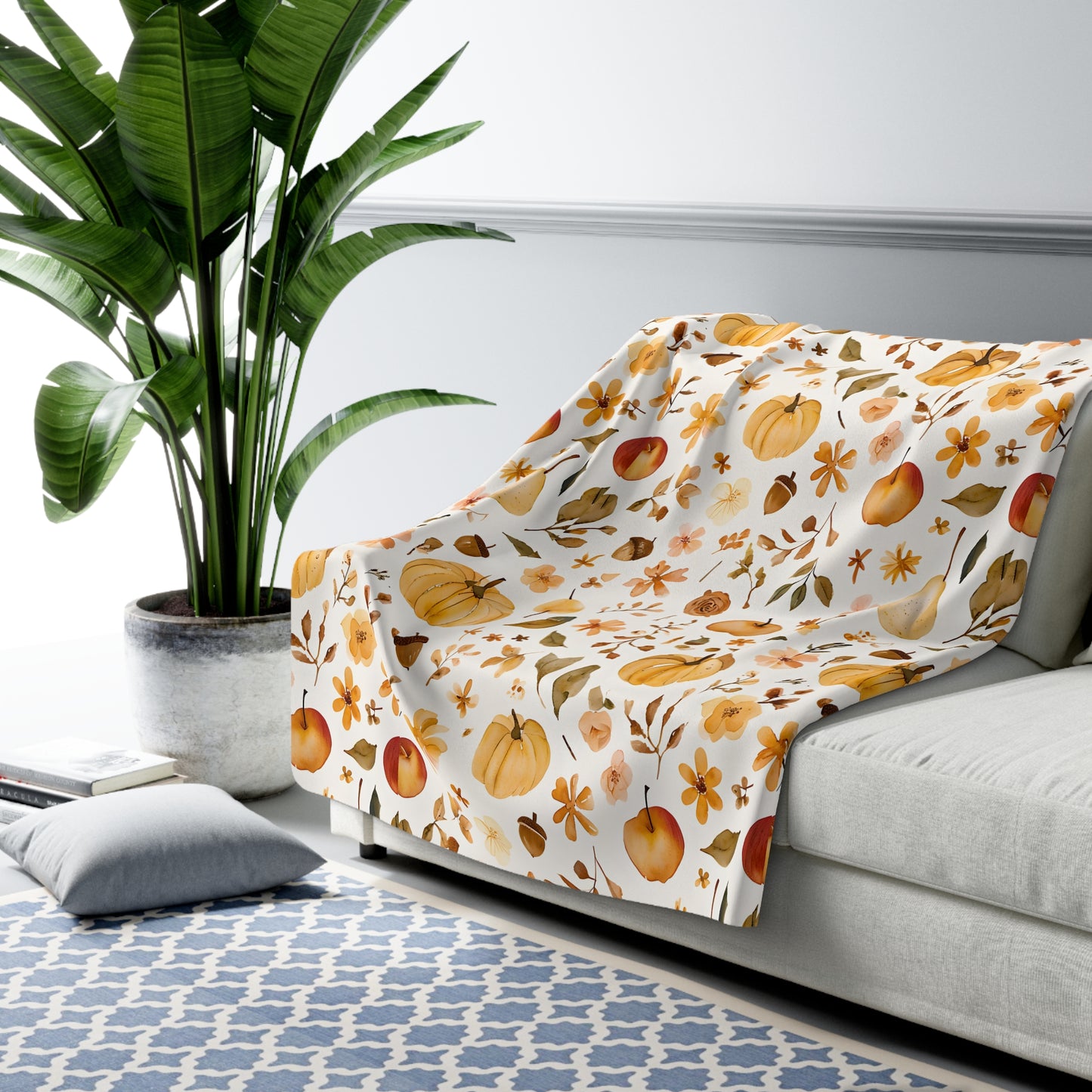 Autumn Vibes Sherpa Comfy Blanket