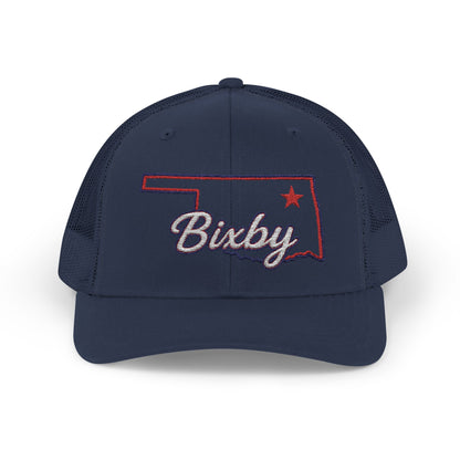 Bixby OK Embroidered Trucker Snapback Hat