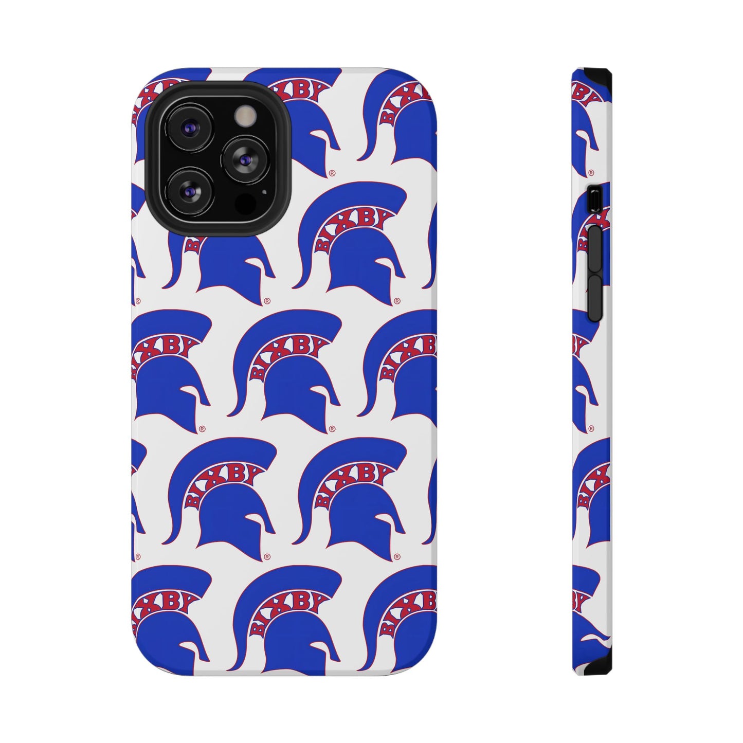 Bixby Spartan Blue Logo Impact Resistant iPhone Case