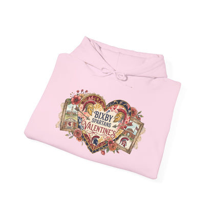 Bixby Spartan Valentine’s Heart Gildan Hoodie