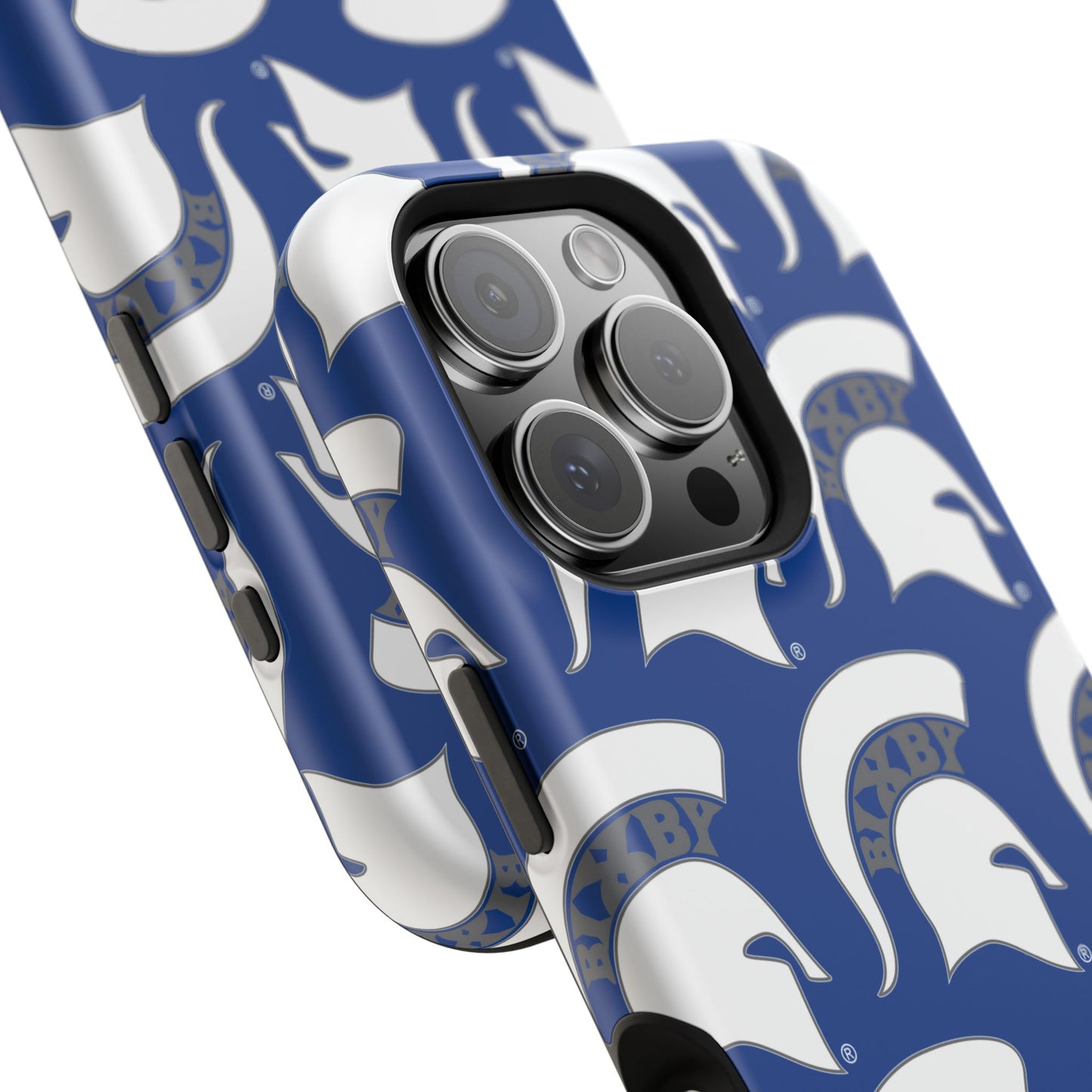 Bixby Spartan White Logo Impact Resistant iPhone Case