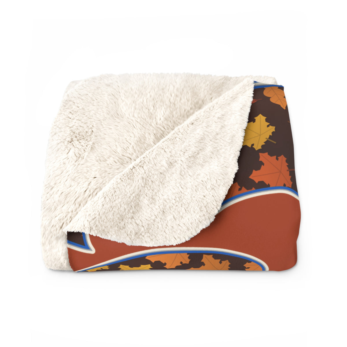 Fall Leaves Bixby Spartans Helmet Sherpa Fleece Blanket – Cozy Autumn Throw