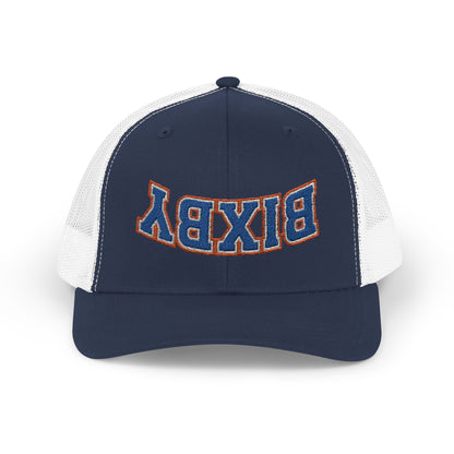 Upside-Down Embroidered Bixby Trucker Snapback