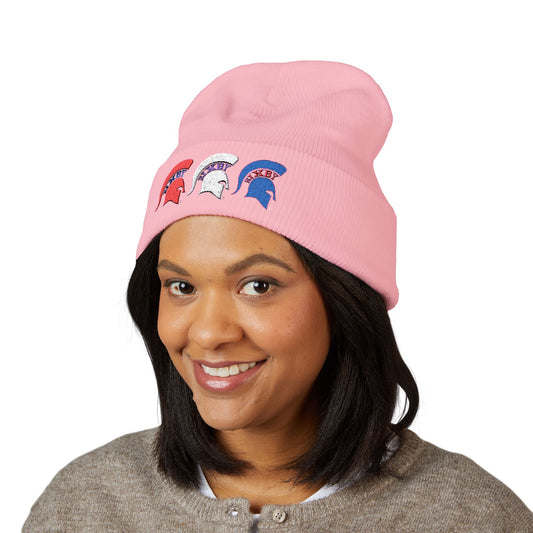 Bixby Spartan Red, White and Blue Embroidered Cuffed Beanie