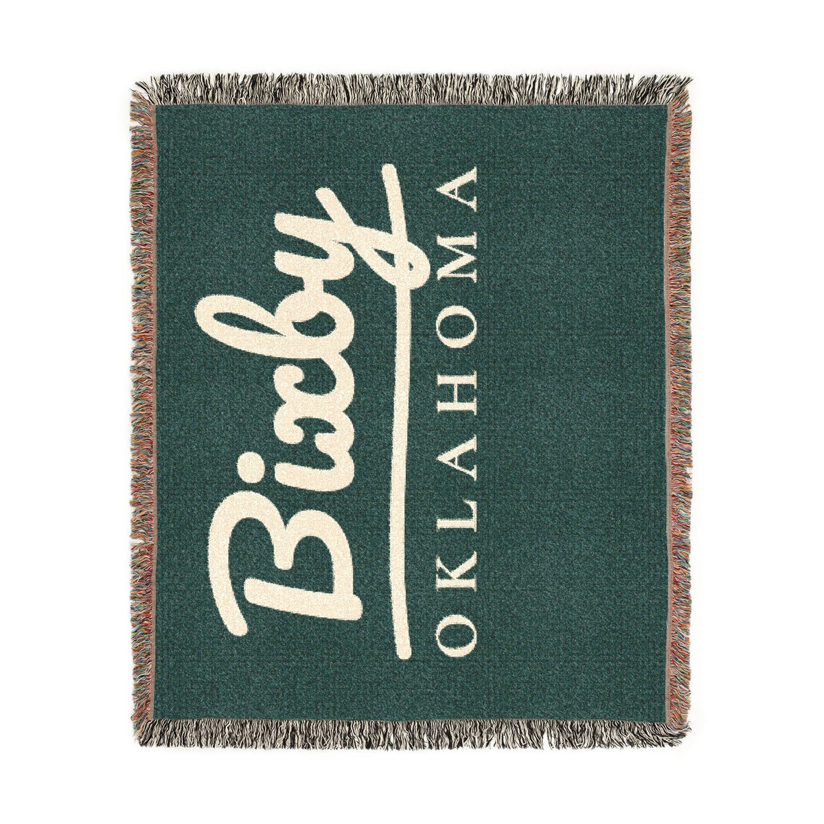 Bixby Garden Script Woven Throw Blanket
