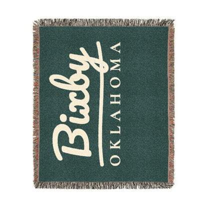 Bixby Garden Script Woven Throw Blanket