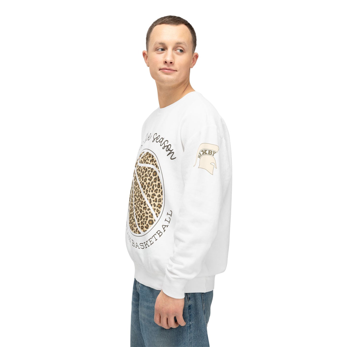 Spartan Basketball ‘Tis the Season Leopard Print Premium Comfort Colors Sweatshirt
