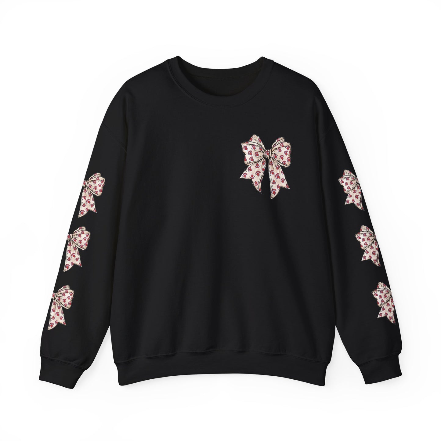 Spartan Bow Pattern Gildan Sweatshirt with Sleeve Print