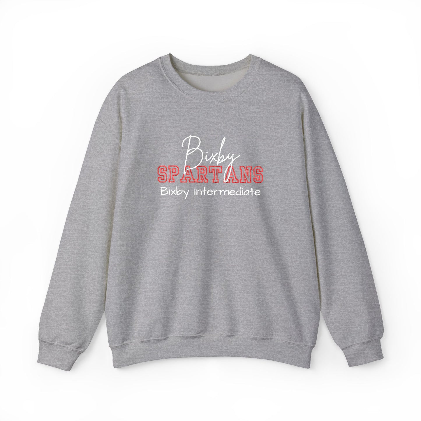 Personalized Embroidered Bixby Spartans Crewneck Sweatshirt