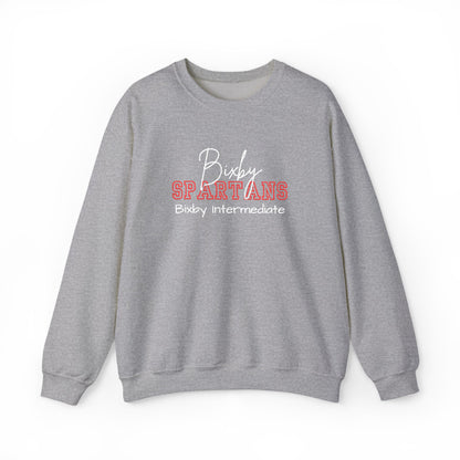 Personalized Embroidered Bixby Spartans Crewneck Sweatshirt