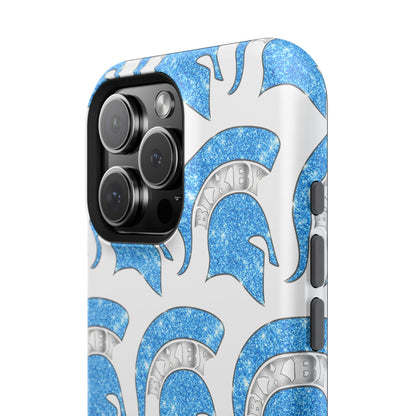 Bixby Spartan Blue Bling Logo Impact Resistant iPhone Case
