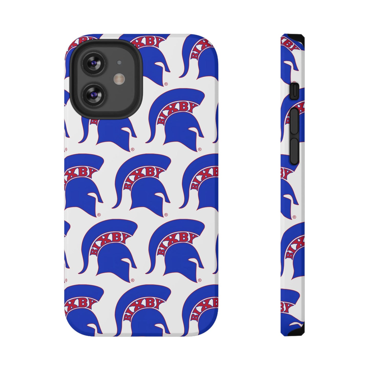 Bixby Spartan Blue Logo Impact Resistant iPhone Case