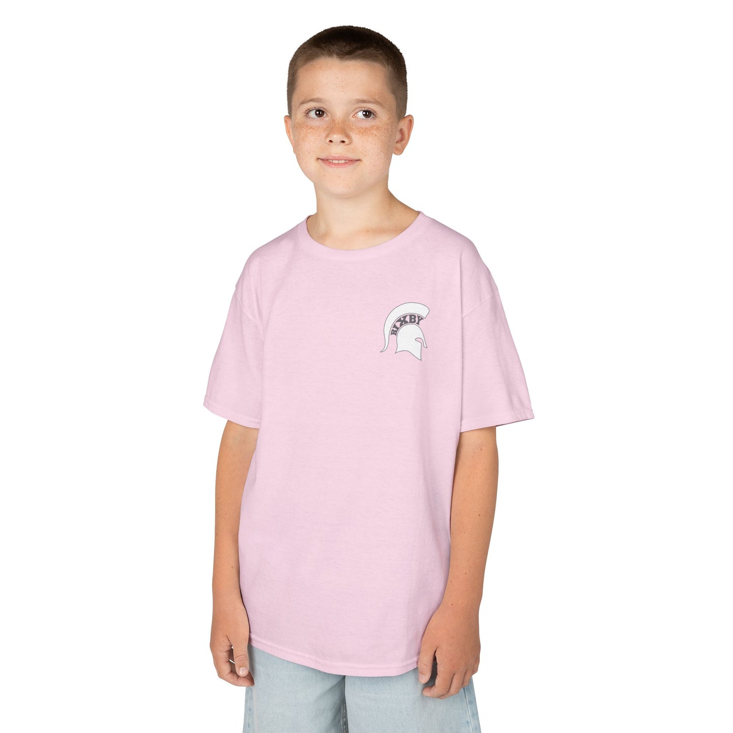 Spartan White Logo Youth Gildan Tee