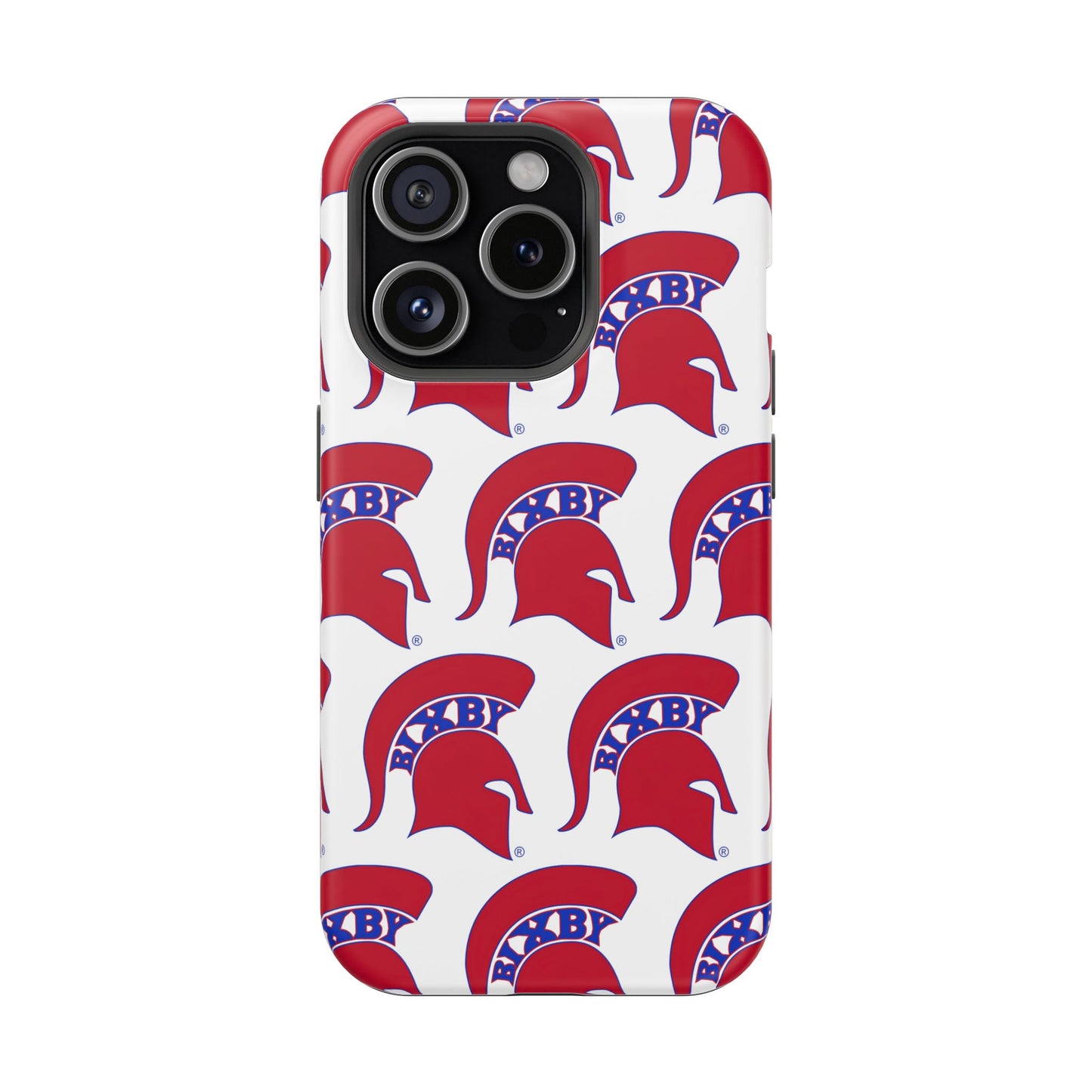 Bixby Spartan Red Logo Impact Resistant iPhone Case