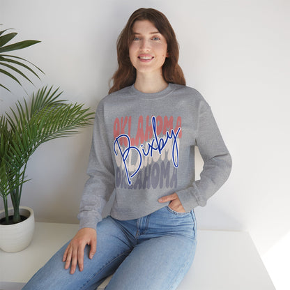Bixby Spartans Custom City Name Oklahoma Script Sweatshirt